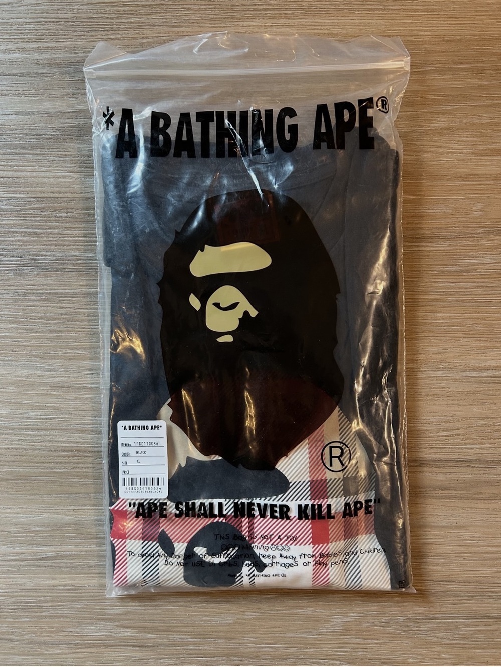Bape A Bathing Ape Check T-Shirt Size S-XL - Picture 4 of 6